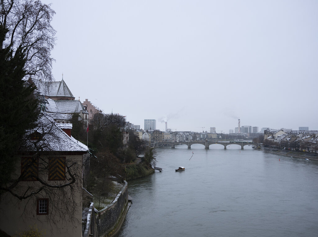 View from Wettsteinbrücke towards Mittlere Brücke, Basel 2021